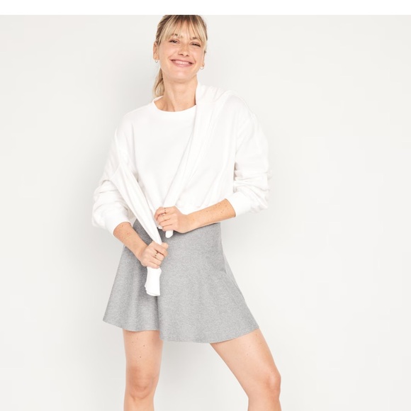 NWT OLD NAVY Extra High-Waisted Cloud+ Skort  Color: Grayscale SIZE X-LARGE - Picture 3 of 9